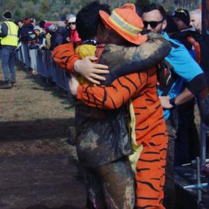 Kris at Finish Line after Winning WTM